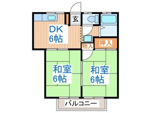 カーサ・イトウA棟の物件間取画像